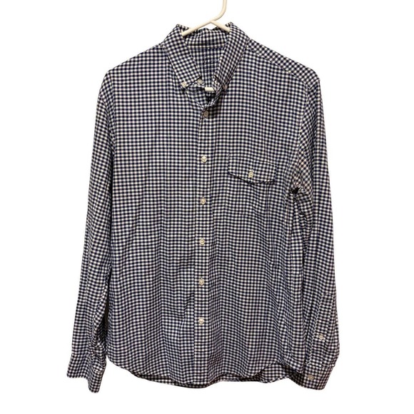 J. Crew Other - J.Crew Mens Slim M Gingham Oxford Shirt Navy White Long sleeve button down shirt
